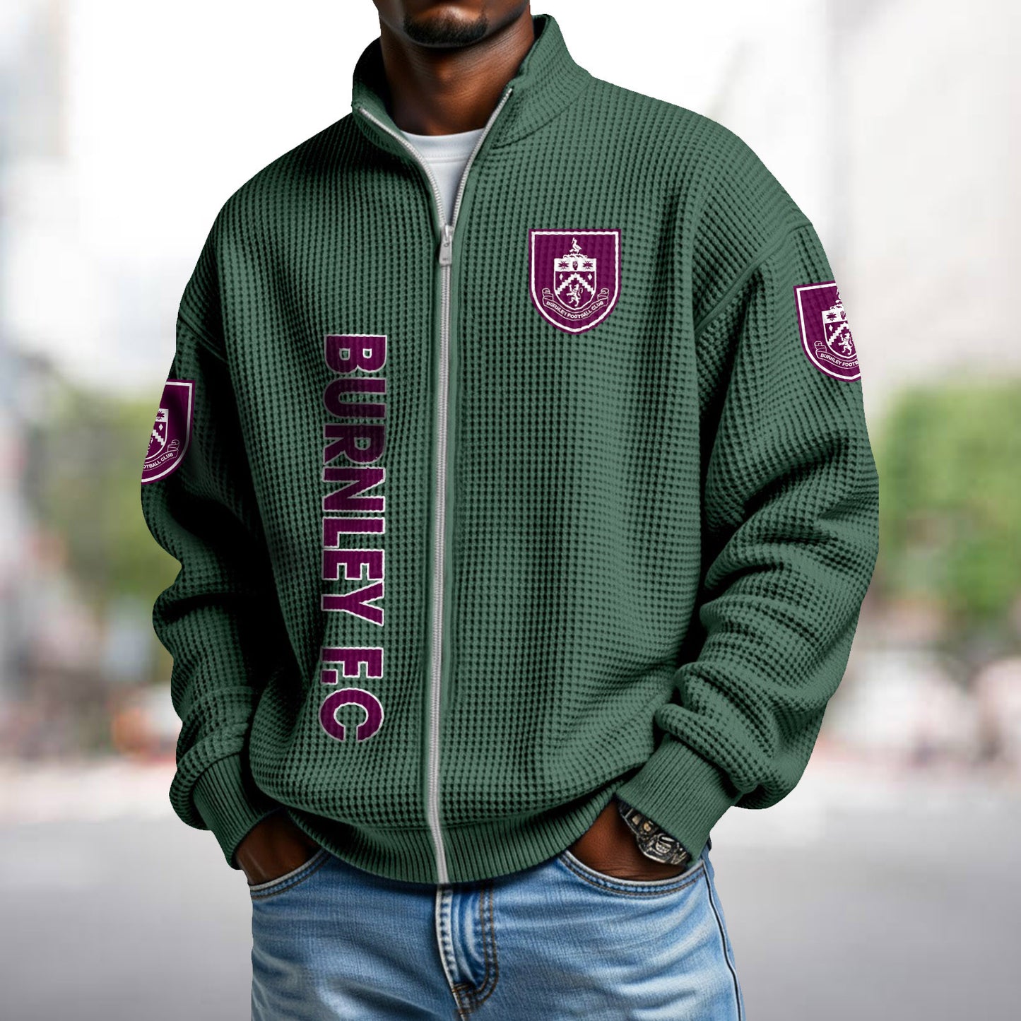 BUR x EPL Waffle Zip Up Sweatshirt DatND DVT