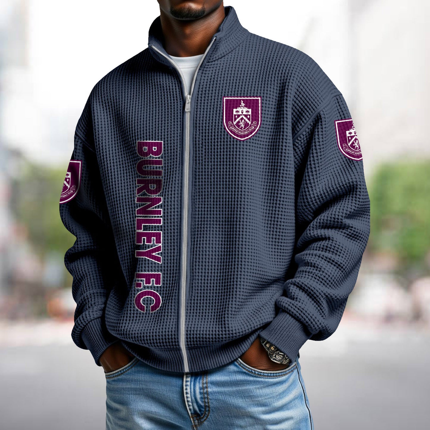BUR x EPL Waffle Zip Up Sweatshirt DatND DVT