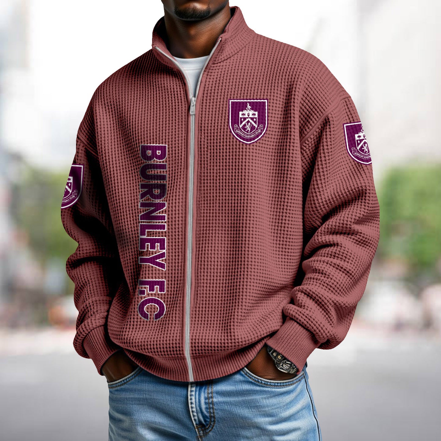 BUR x EPL Waffle Zip Up Sweatshirt DatND DVT