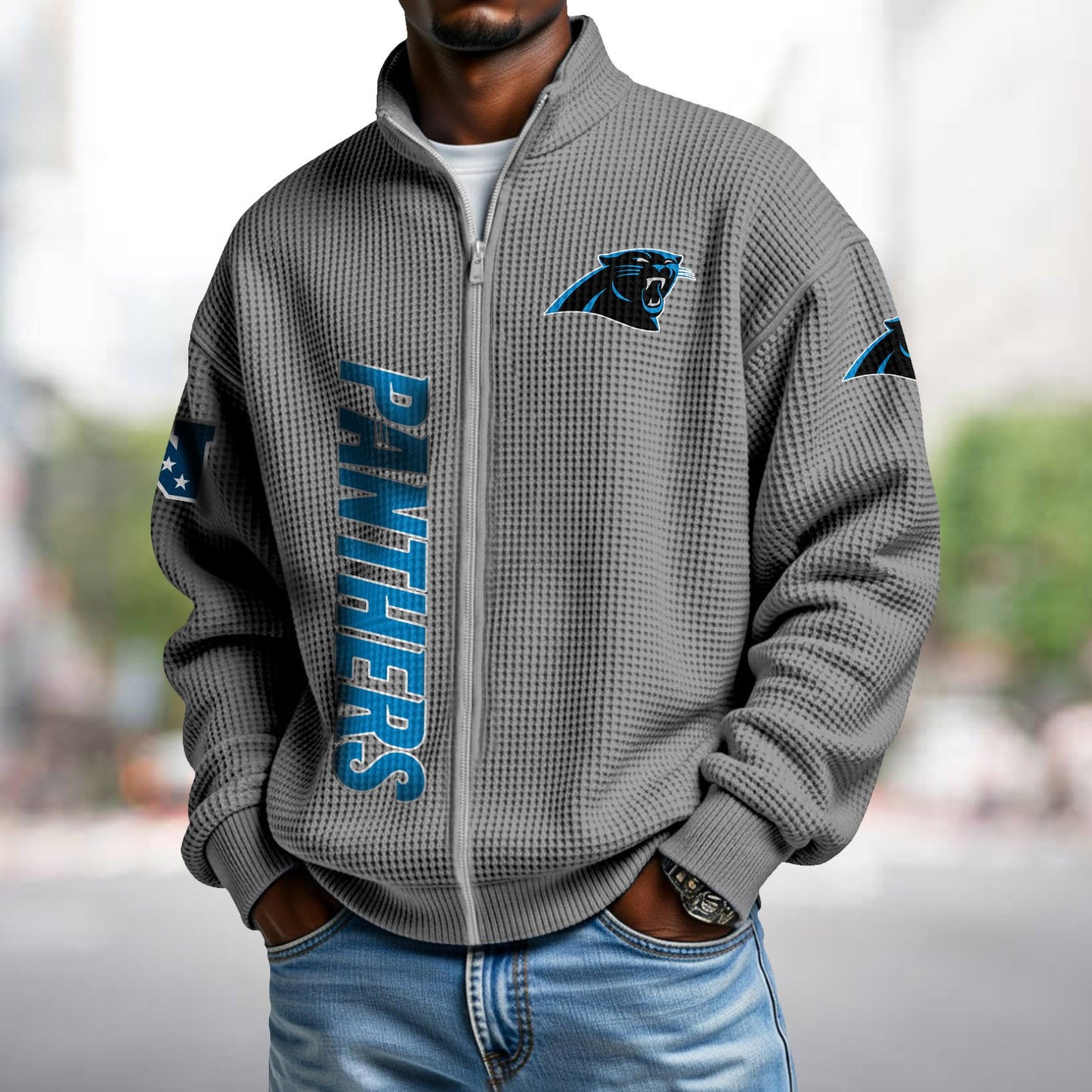 CAR x NFL Waffle Zip-Up Sweatshirt DATND TANTD