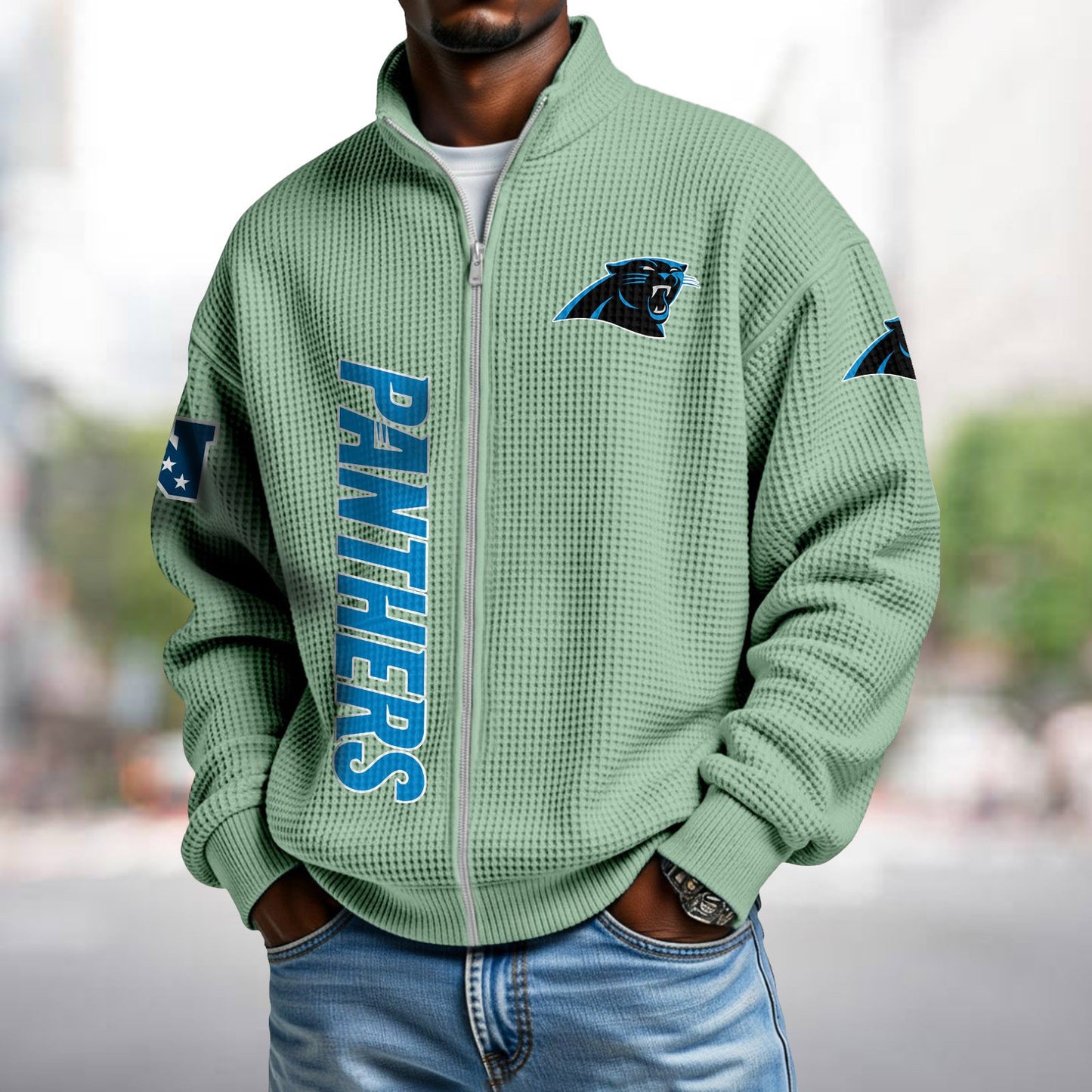 CAR x NFL Waffle Zip-Up Sweatshirt DATND TANTD