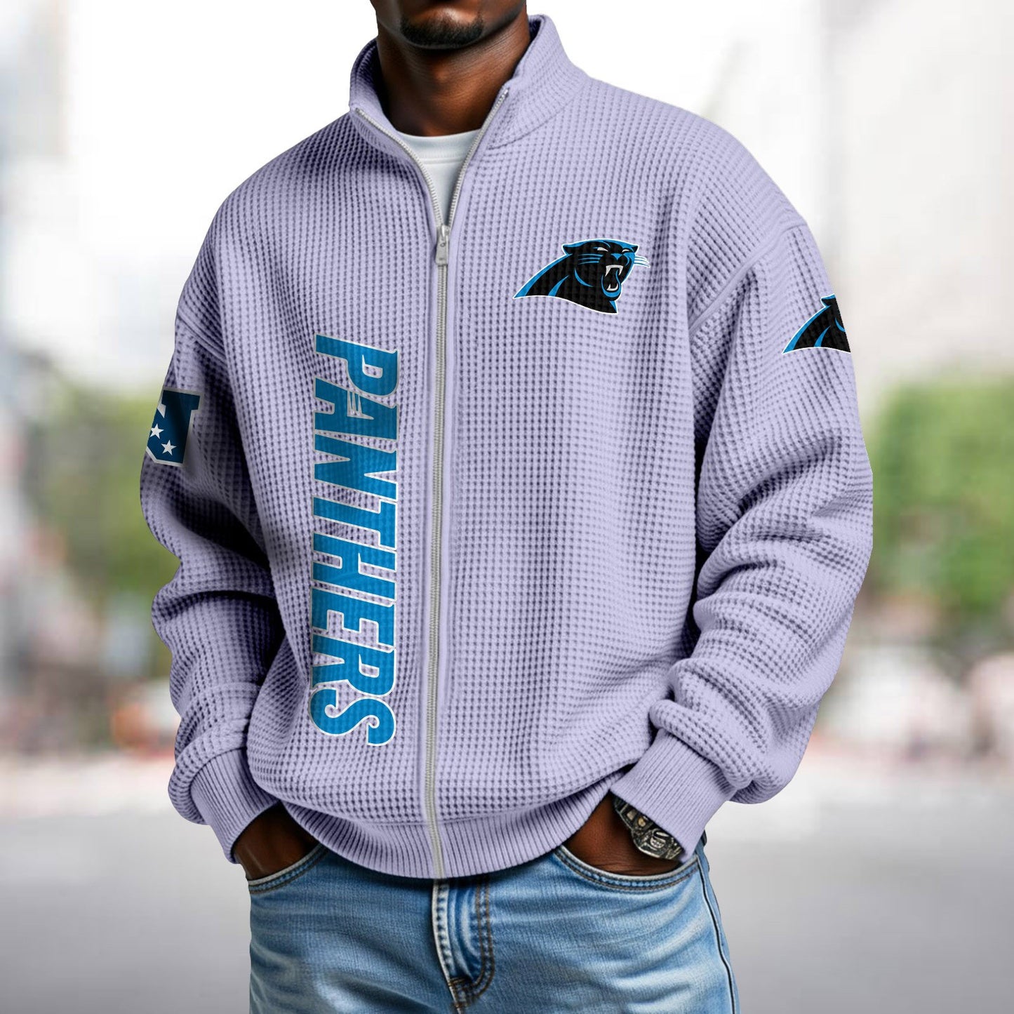 CAR x NFL Waffle Zip-Up Sweatshirt DATND TANTD