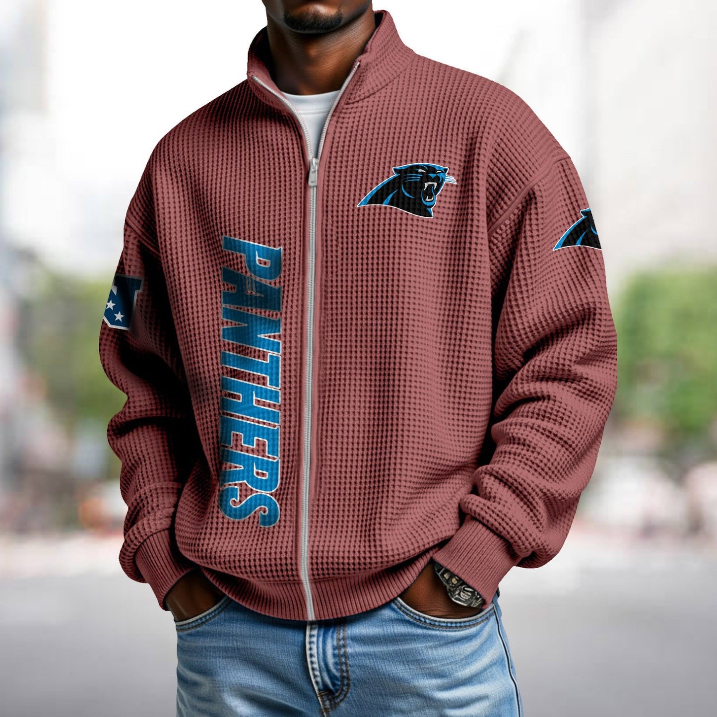 CAR x NFL Waffle Zip-Up Sweatshirt DATND TANTD
