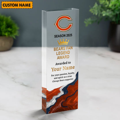 CHI NFL Personalized Acrylic Award Plaque Funny Christmas Gift For Family DDT NTL