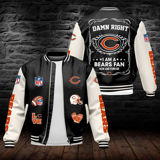 CHI NFL Premium Leather Bomber Jacket DDT HLPHUONG
