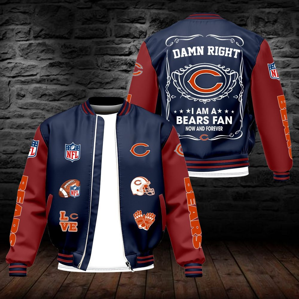 CHI NFL Premium Leather Bomber Jacket DDT HLPHUONG