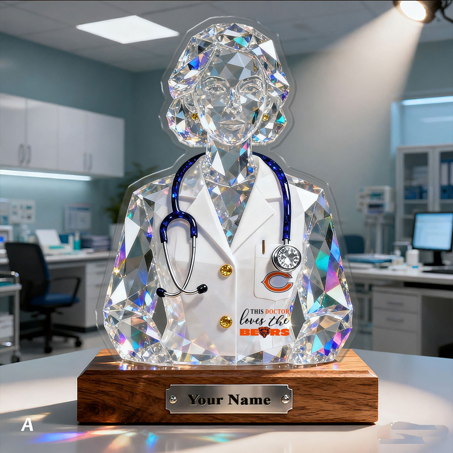 CHI Premium NFL Doctor Crystal Style Desktop Ornament DDT 101125 HLPHUONG