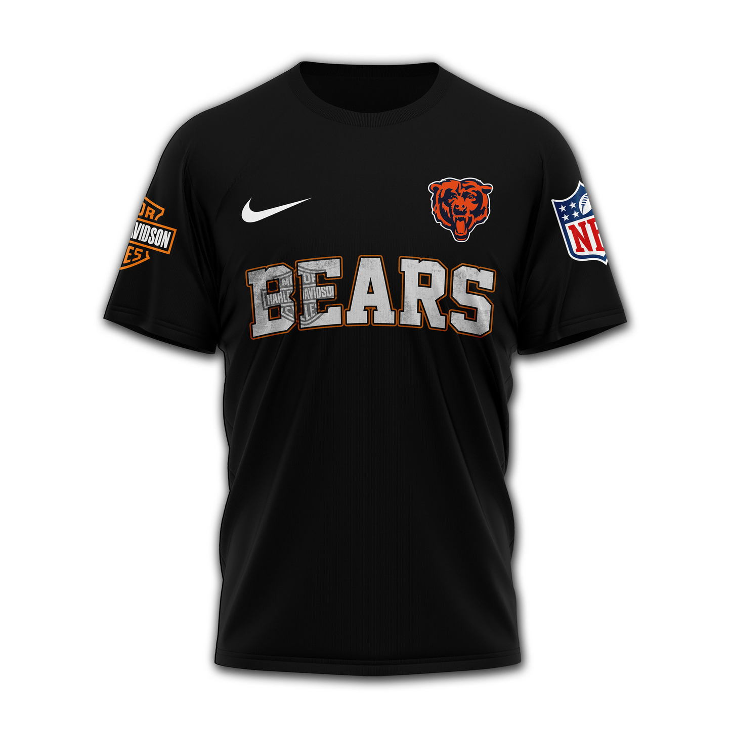 CHI Premium NFL Harley-Davidson Santa Claus 3D Shirt DDT NTL