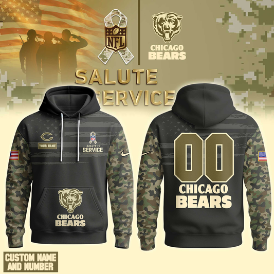 CHI Premium NFL Salute To Service Hoodie DDT  NTL