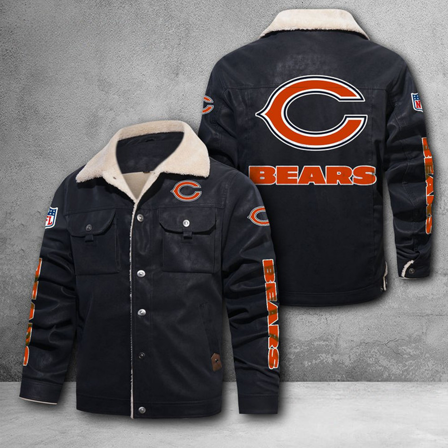 CHI X NFL LEATHER JACKET DATND THUONGNH