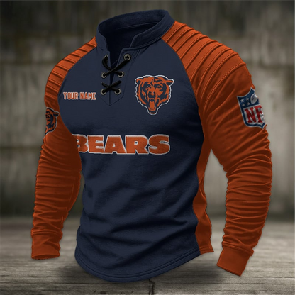 CHI x NFL Men Stand Collar Long Sleeve Top DDT  CTND