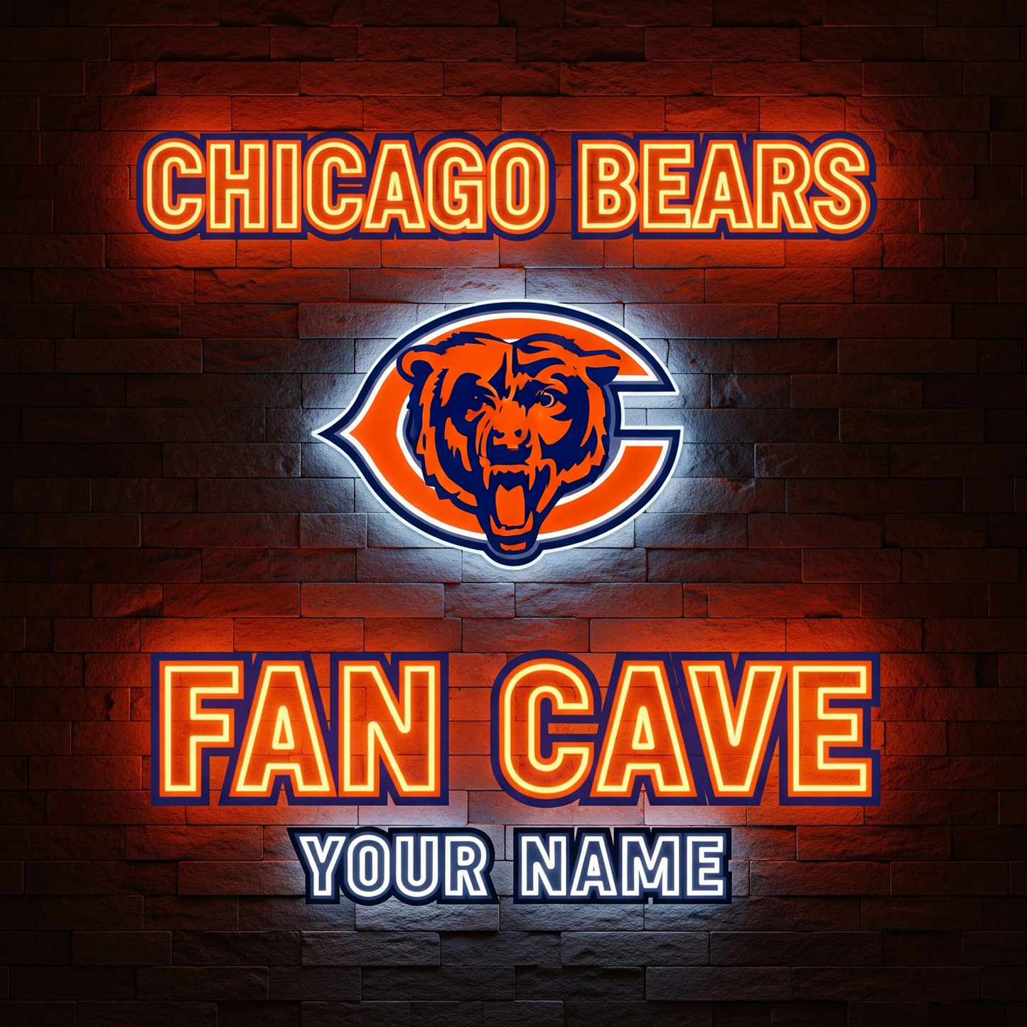 CHI x NFL PREMIUM LED LIGHT WALL DECOR DATND TANTD