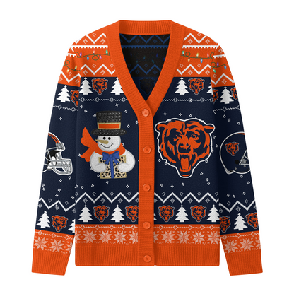 CHI x NFL Premium Knitted Cardigan Jacket DDT CTND