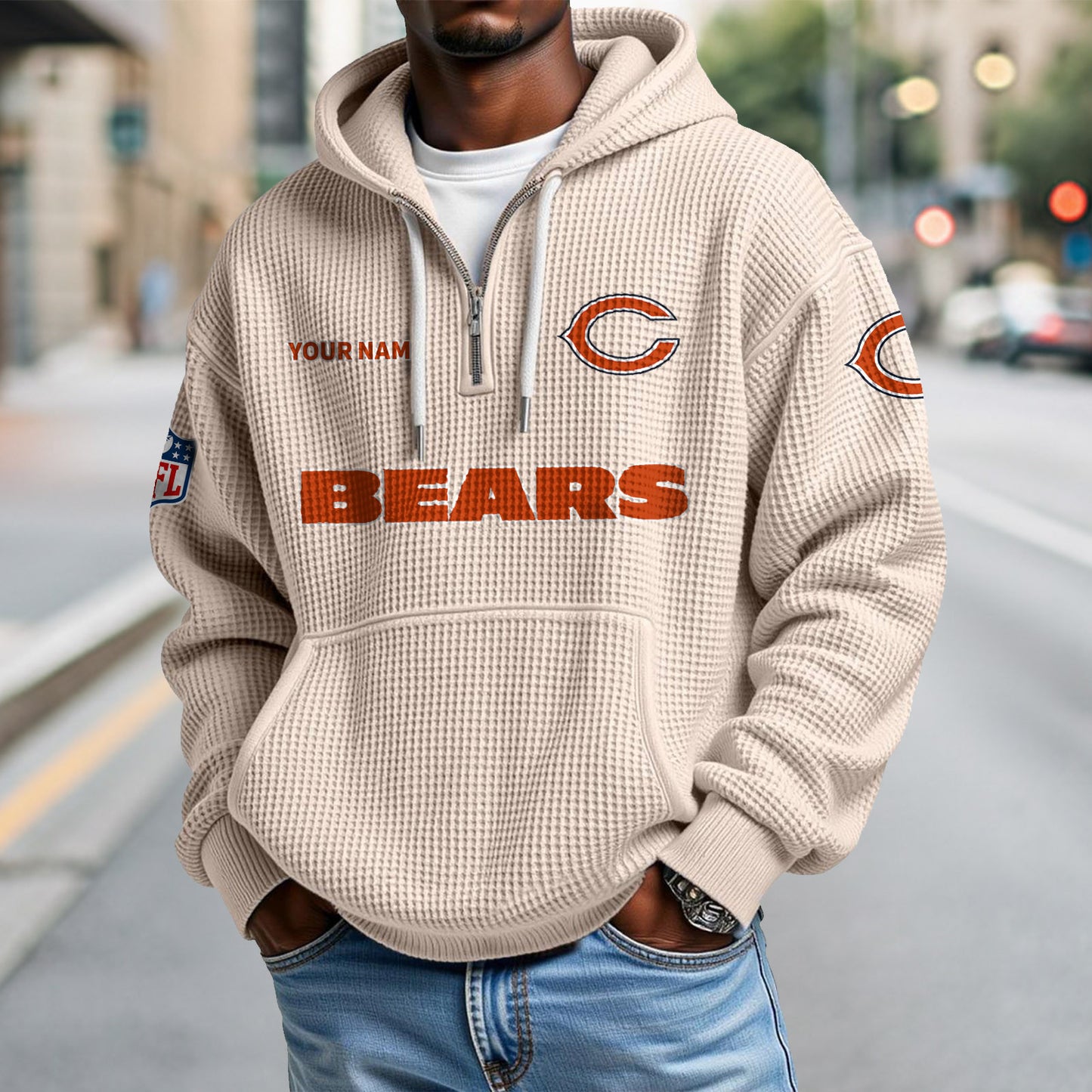 CHI x NFL Waffle Hoodie DatND DVT