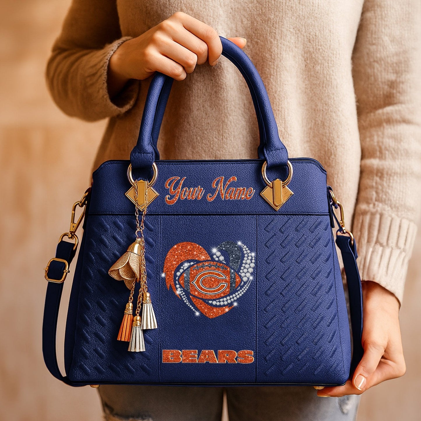 CHI x NFL Zip Handbag 0811 DatND DVT