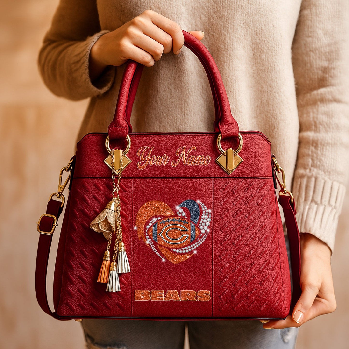 CHI x NFL Zip Handbag 0811 DatND DVT