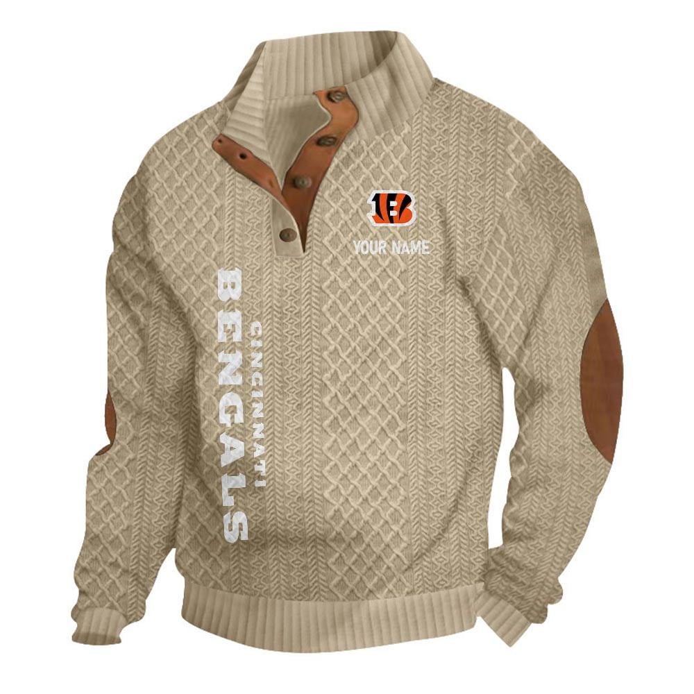 CIN NFL Basic Knitted Stand Collar Sweatshirt DDT CTND