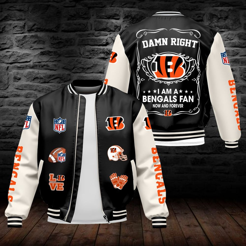 CIN NFL Premium Leather Bomber Jacket DDT HLPHUONG
