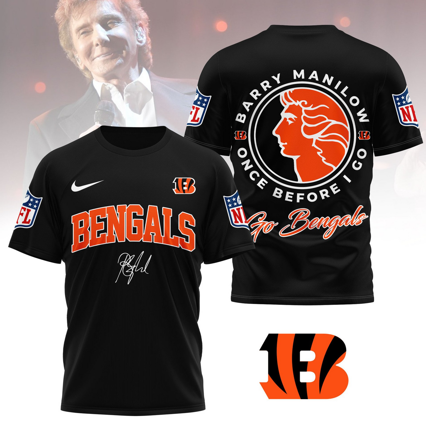 CIN Premium NFL Barry Manilow Fan Shirt DDT CTND