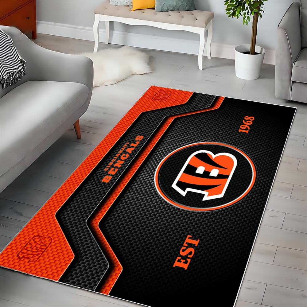 CIN x NFL Modern Sports Living Room Rug DatND DVT