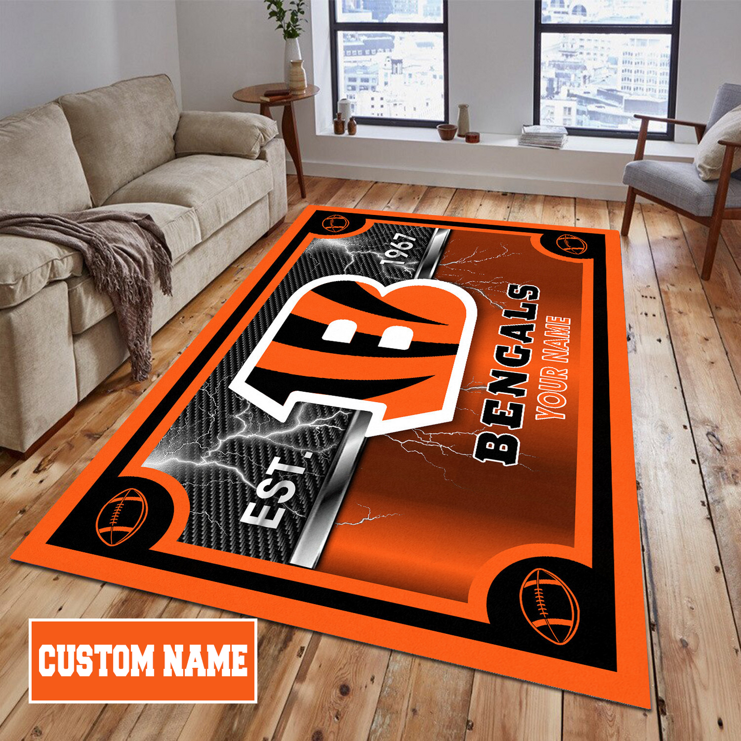 CIN x NFL Rug DATND TANTD