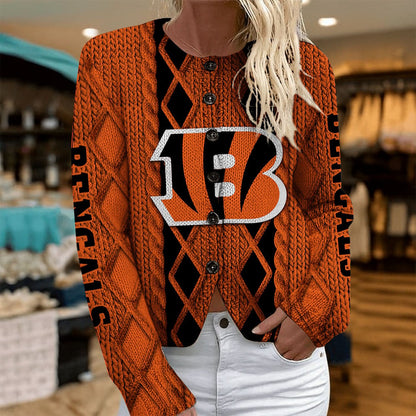 CIN x NFL Women's Cardigan Sweater DatND DVT