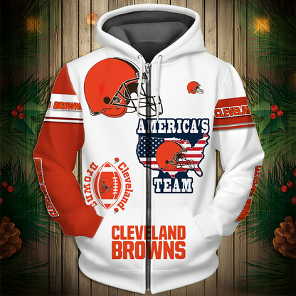CLE Premium NFL 3D Graphic Hoodie DDT NTL