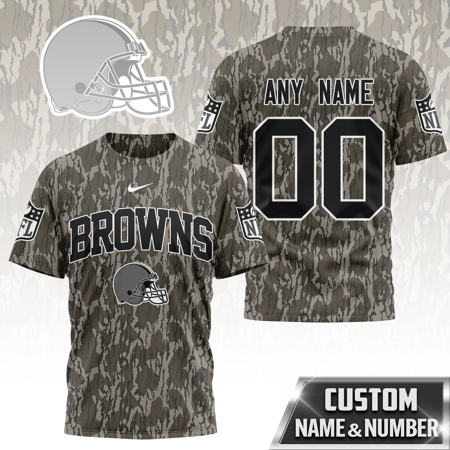 CLE Premium NFL Camo 3D Shirt DDT CTND