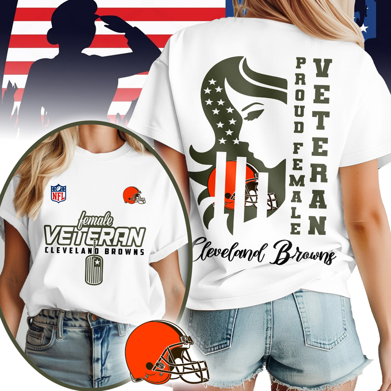 CLE Premium NFL Female Veteran 3D Shirt DDT HLPHUONG