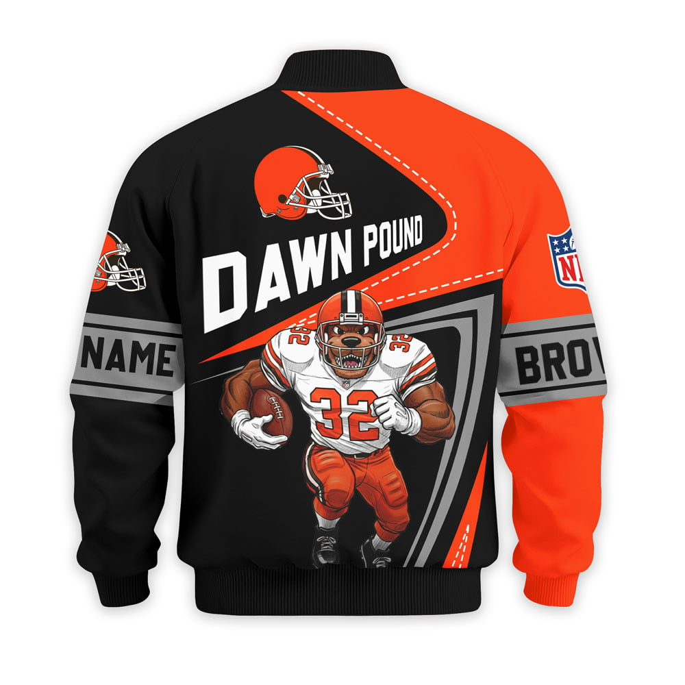 CLE Premium NFL Game Day 3D Bomber Jacket DDT NTL