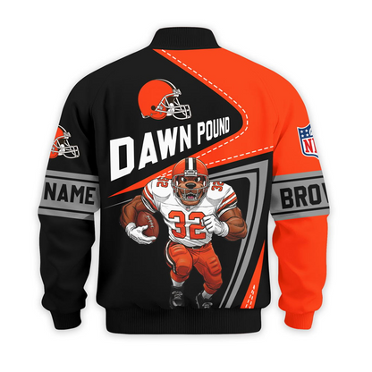 CLE Premium NFL Game Day 3D Bomber Jacket DDT NTL