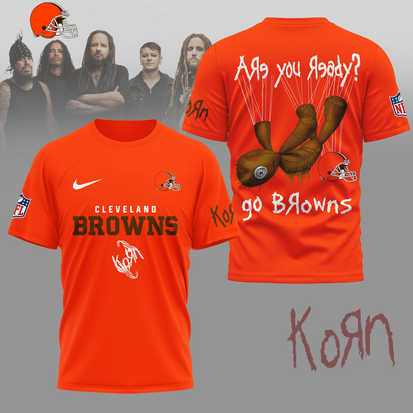 CLE Premium NFL Korn Fan Shirt DDT CTND