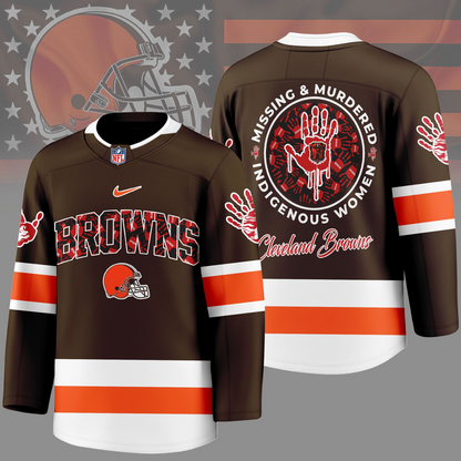 CLE Premium NFL MMIW Awareness Long Jersey DDT 101125 NTL
