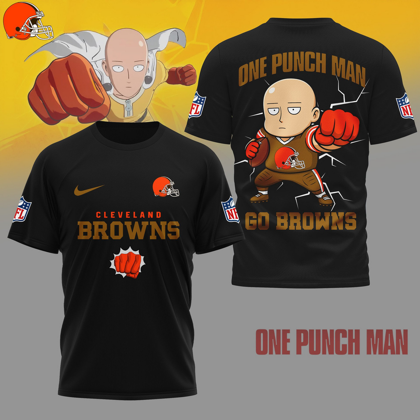 CLE Premium NFL One Punch Man Fan 3D Shirt DDT NTL