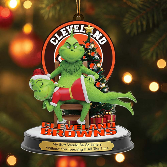 CLE Premium NFL x Grinch Acrylic Ornament DDT NTL