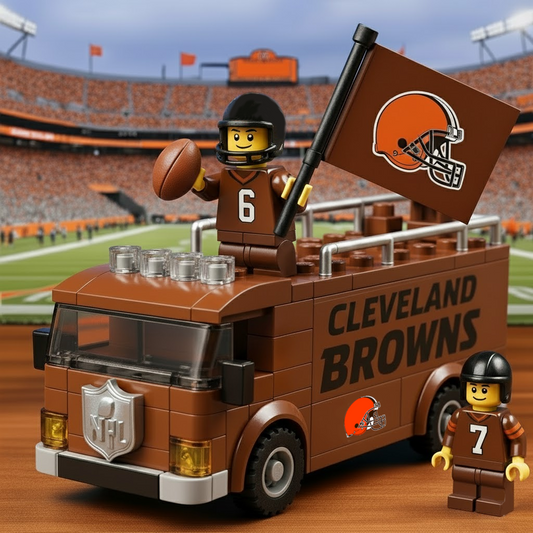 CLE x NFL Building Blocks Bus Toy Set DatND DVT