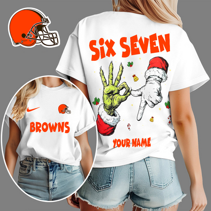 CLE x NFL Funny Six Seven Hot Trend Tshirt Custom Any Name DATND TANTD