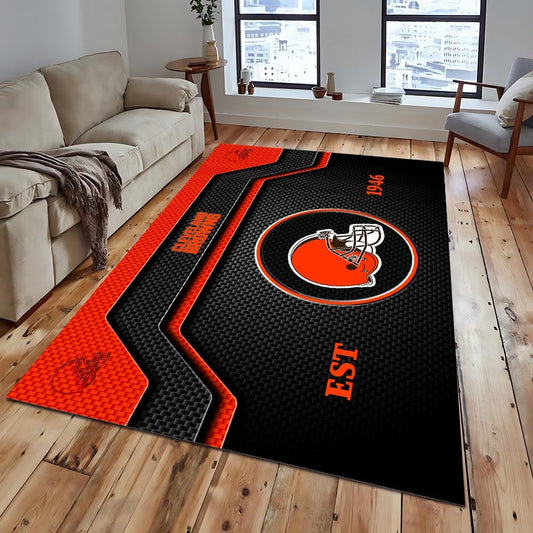 CLE x NFL Modern Sports Living Room Rug DatND DVT