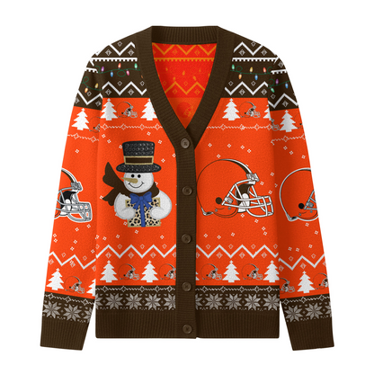 CLE x NFL Premium Knitted Cardigan Jacket DDT CTND