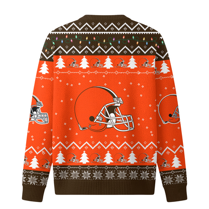 CLE x NFL Premium Knitted Cardigan Jacket DDT CTND