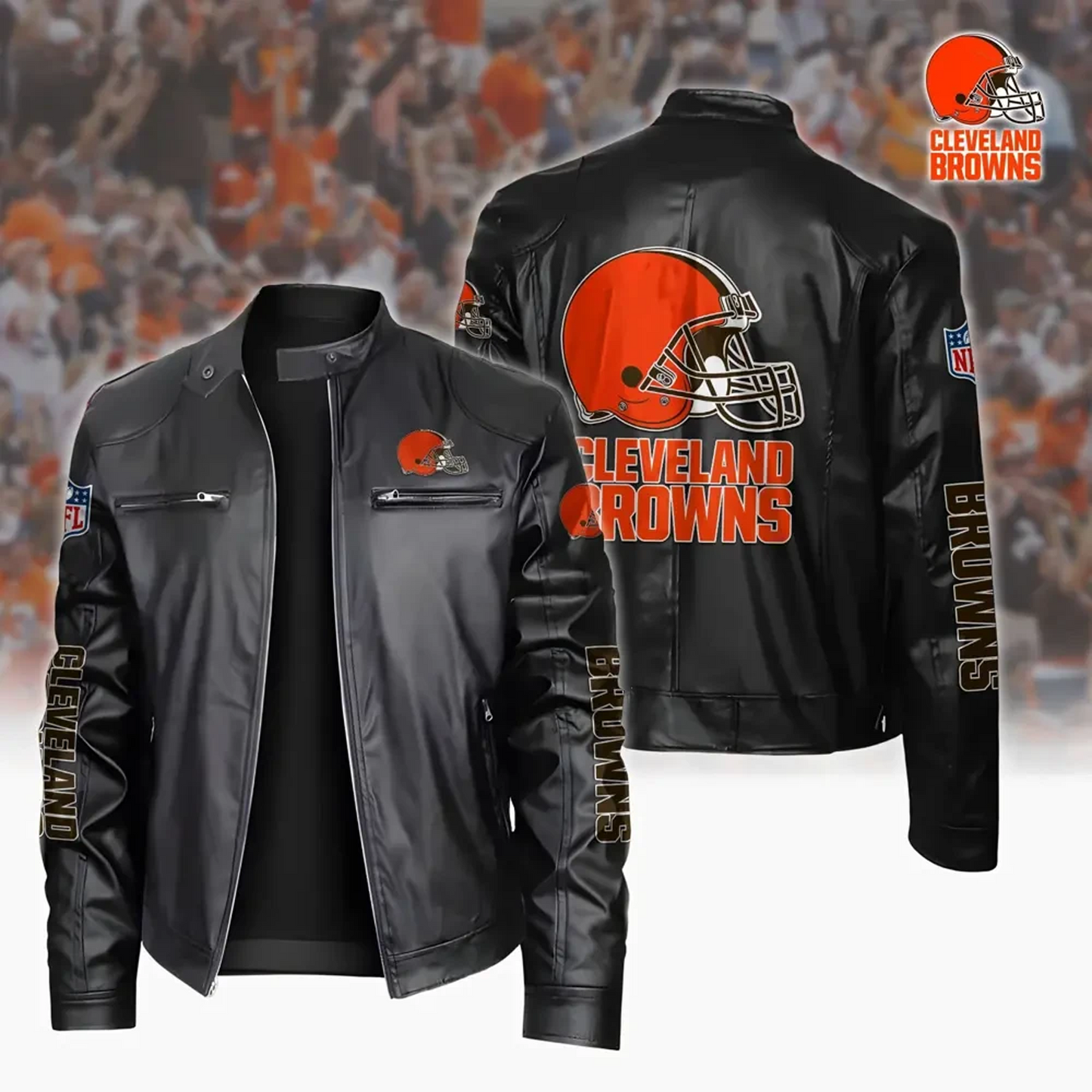 CLE x NFL Sport Leather Jacket DATND TANTD