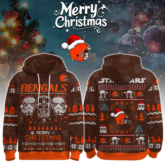 CLE x NFL Unisex Merry Christmas The Force Edition Hoodie DATND TANTD
