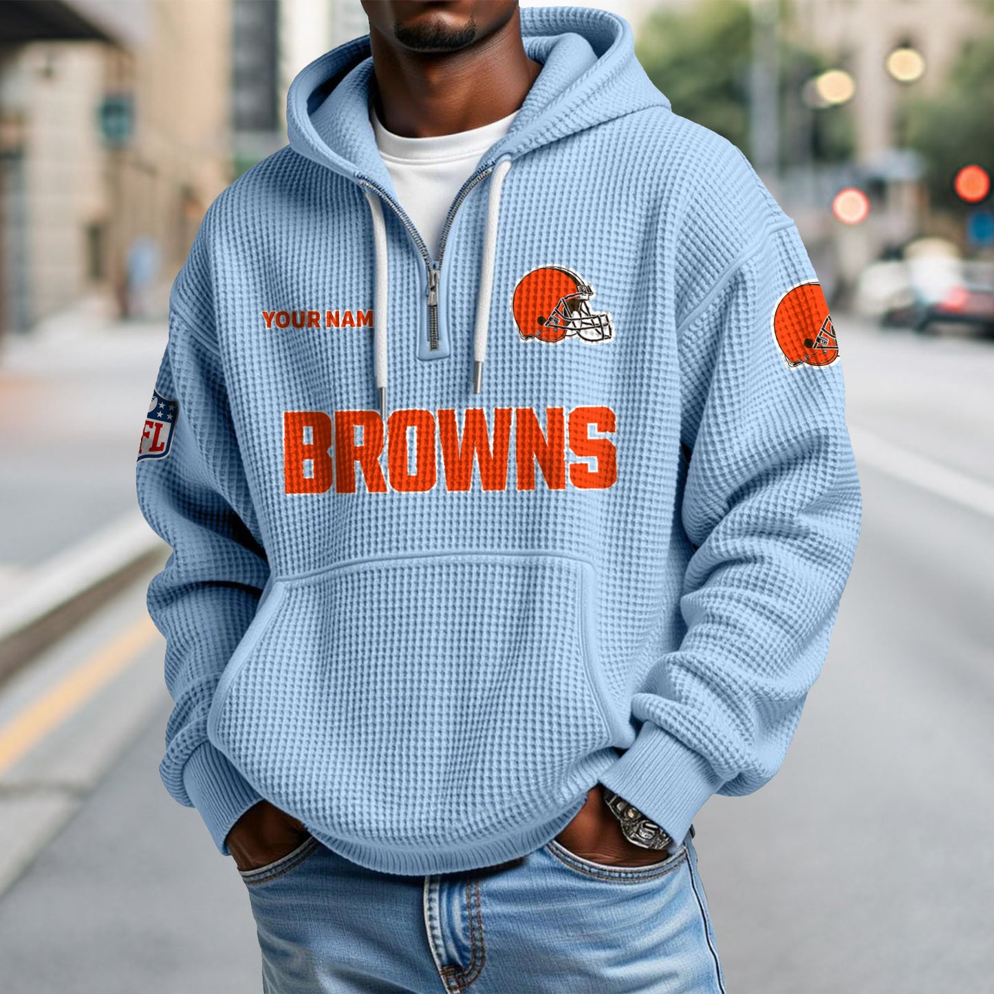 CLE x NFL Waffle Hoodie DatND DVT