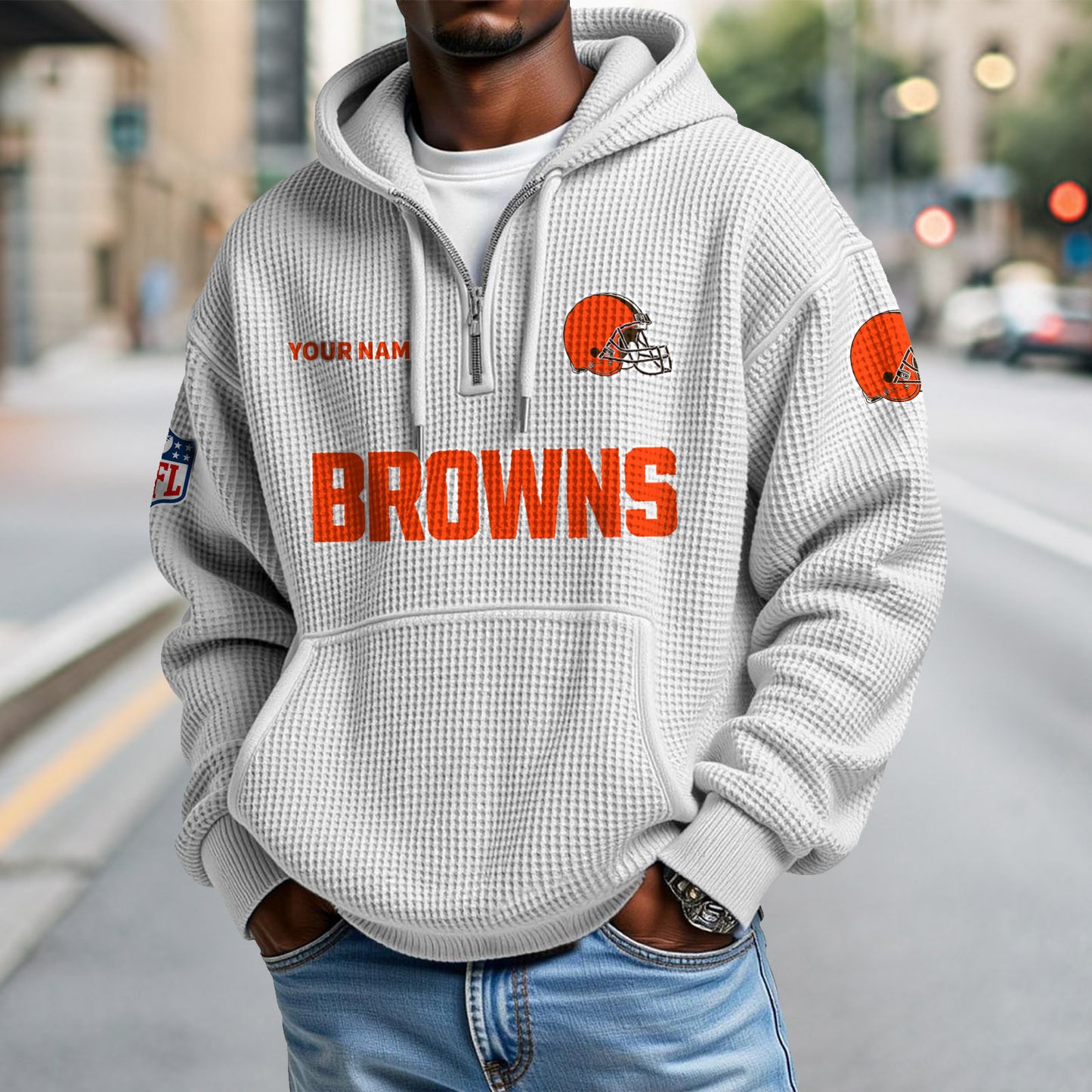 CLE x NFL Waffle Hoodie DatND DVT
