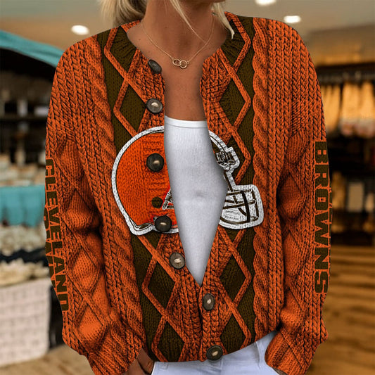 CLE x NFL Women's Cardigan Sweater DatND DVT
