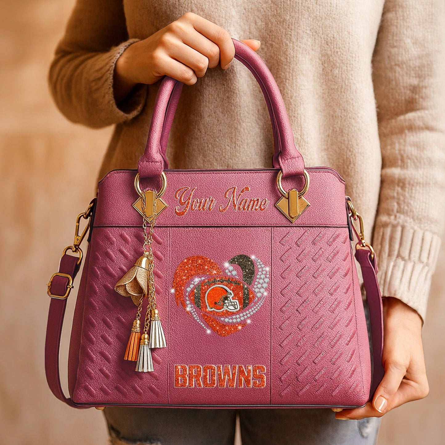 CLE x NFL Zip Handbag 0811 DatND DVT