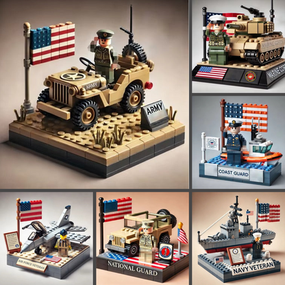 Assault Team Military Hummer Jeep Armored Vehicle Building Block Model Army Mini Soldier Transport Chariot Toys Kit Gift DDT CTND