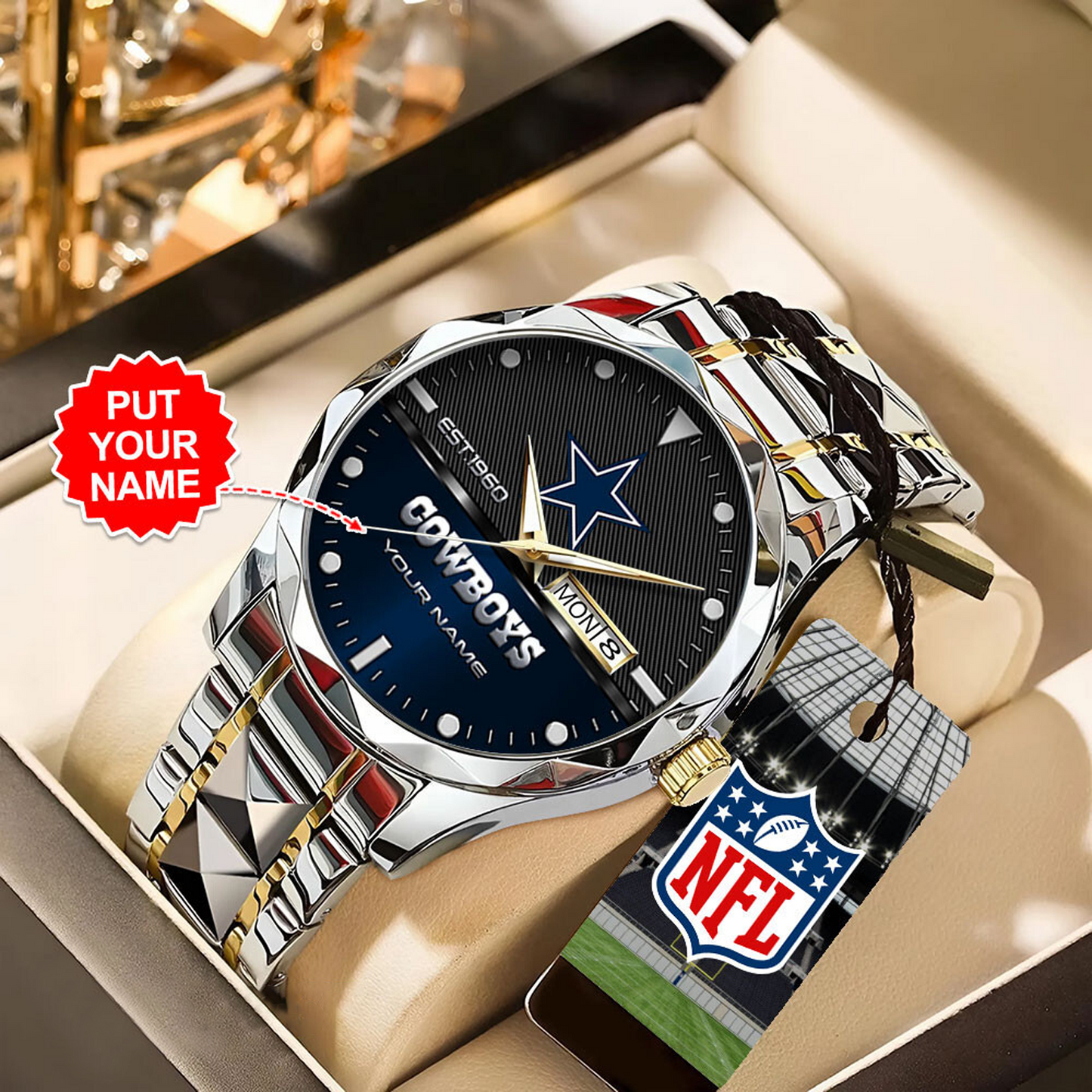DAL x NFL Alloy Luxury Quartz Watch DATND TANTD