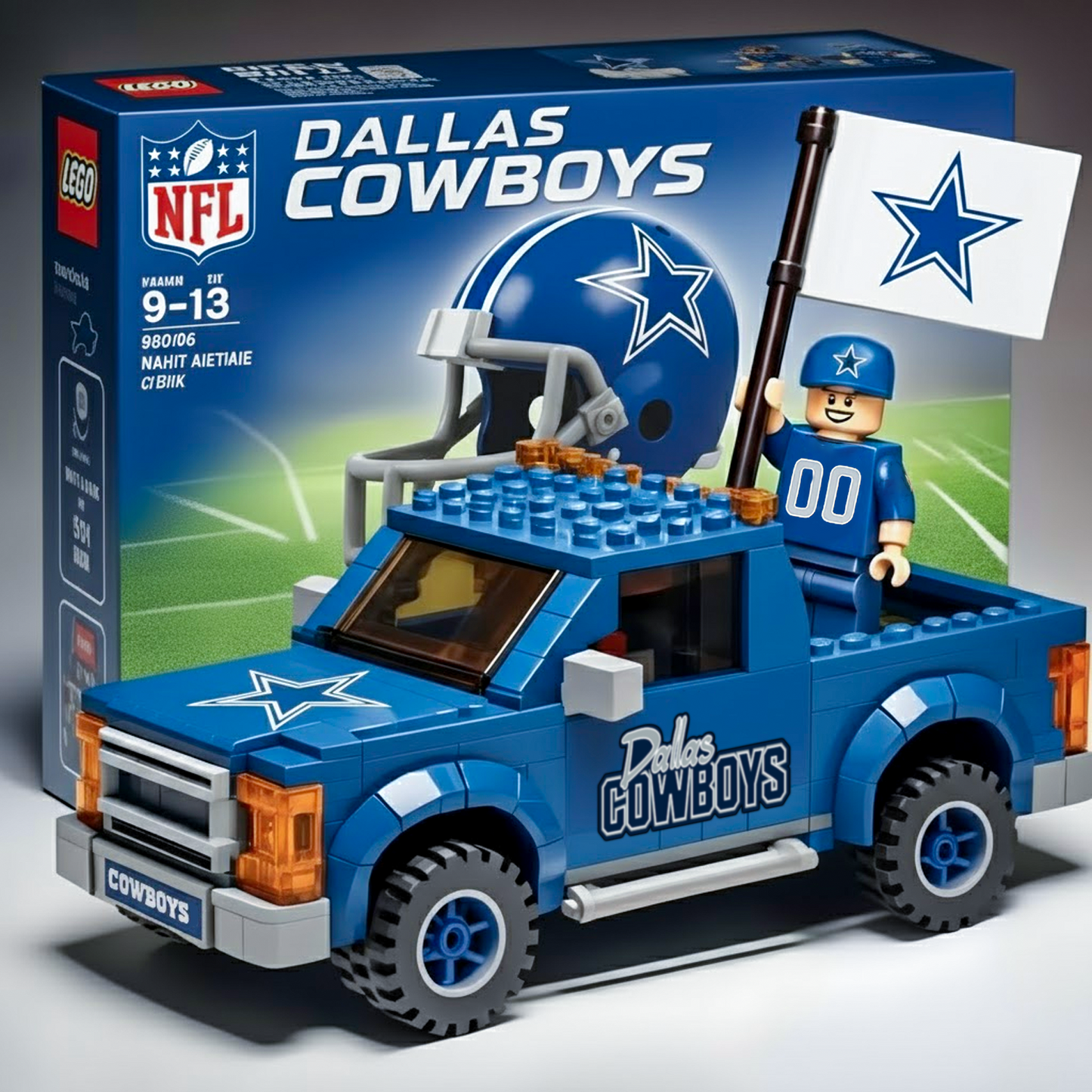 DAL x NFL Building Blocks Truck Toy Set DatND DVT