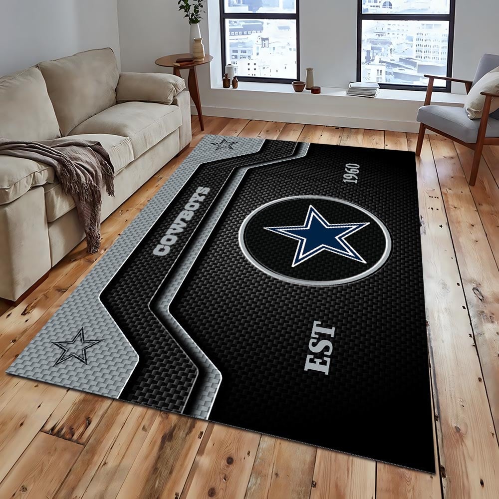 DAL x NFL Modern Sports Living Room Rug DatND DVT